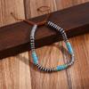 Mens Fashion Turquoise Beaded Adjustable Hip Hop Bracelet
