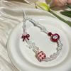 Stylish Floral Pearl Beaded Phone Lanyard for Women – Light Luxury, High-End Feel, Anti-Lost Chain