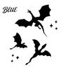 Funny Holiday Party Supplies Flying Bat Car Rearview Mirror Stickers PVC Decals for Vehicle Adhesive Decor Mirrors Exterior Decoration Waterproof