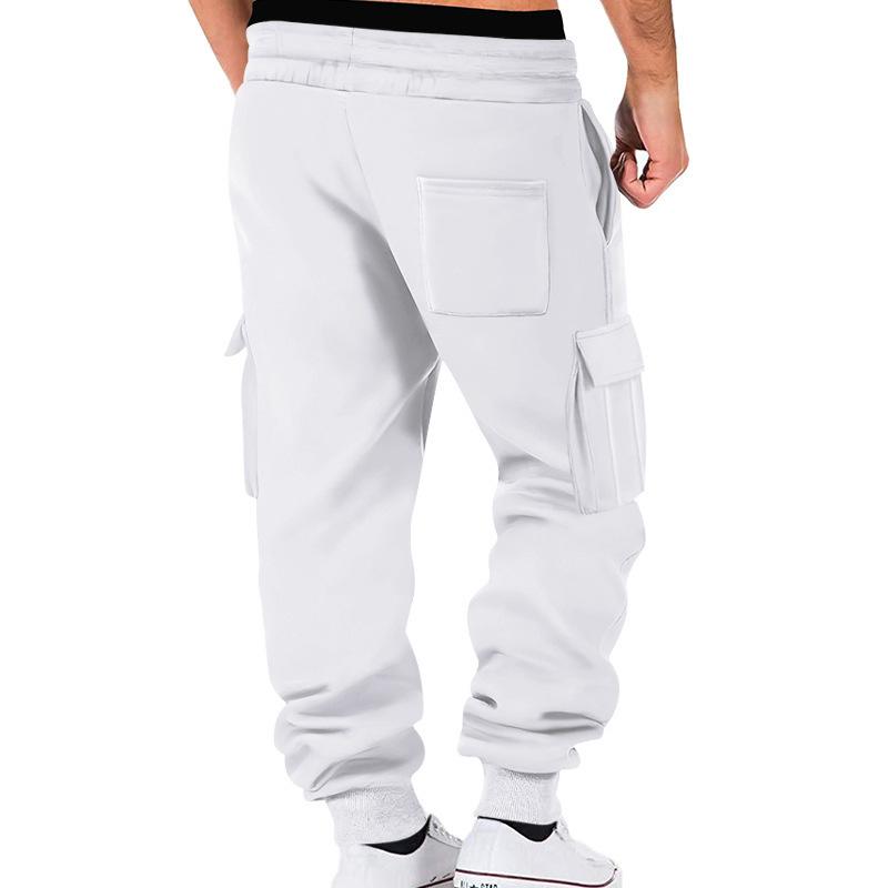 New men's autumn and winter sports and leisure trousers men's sports multi-pocket work trousers sweatpants men