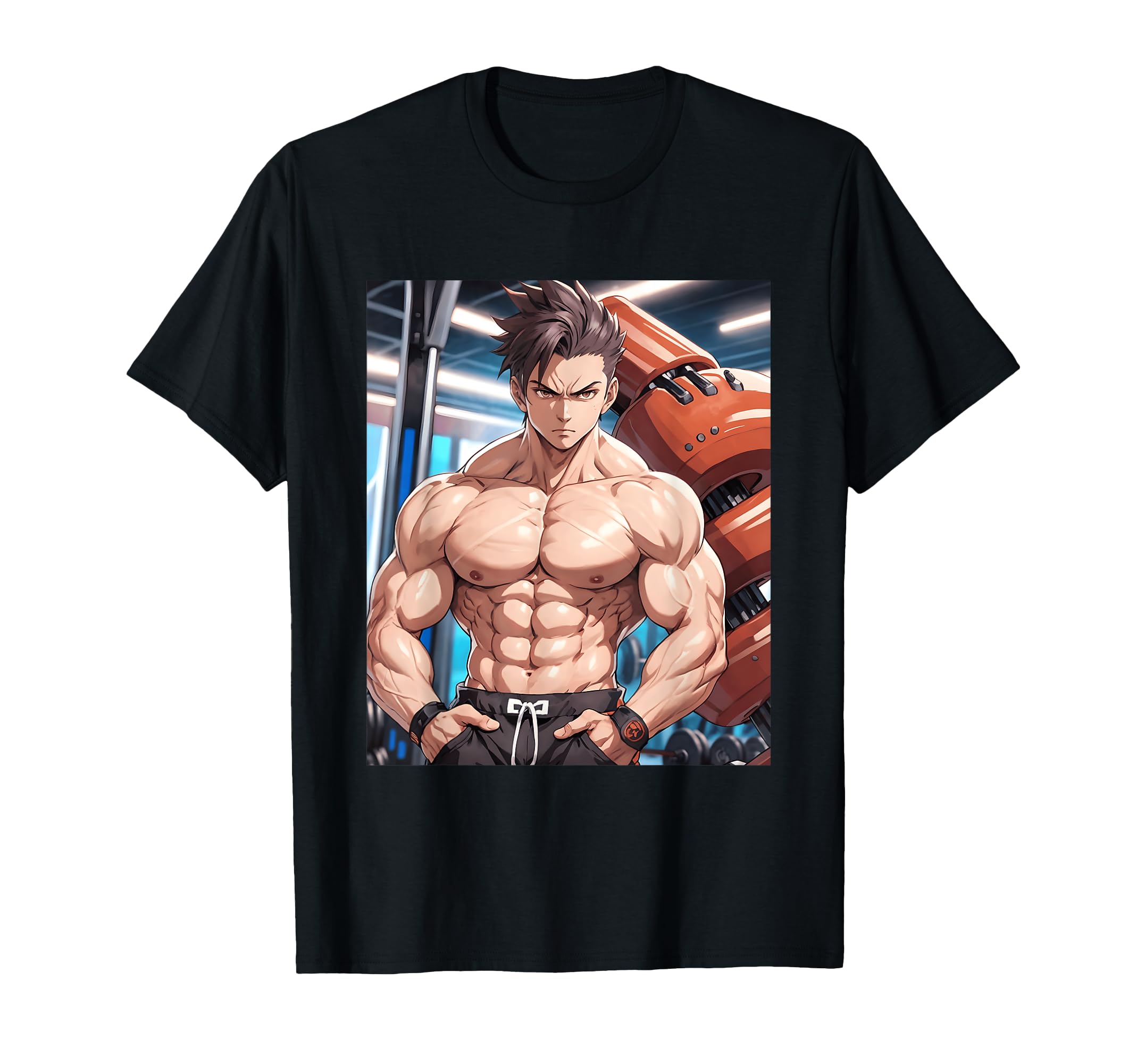

Motivation Print Anime, Gym, Workout, Manga, Japanese, T-Shirt чорний