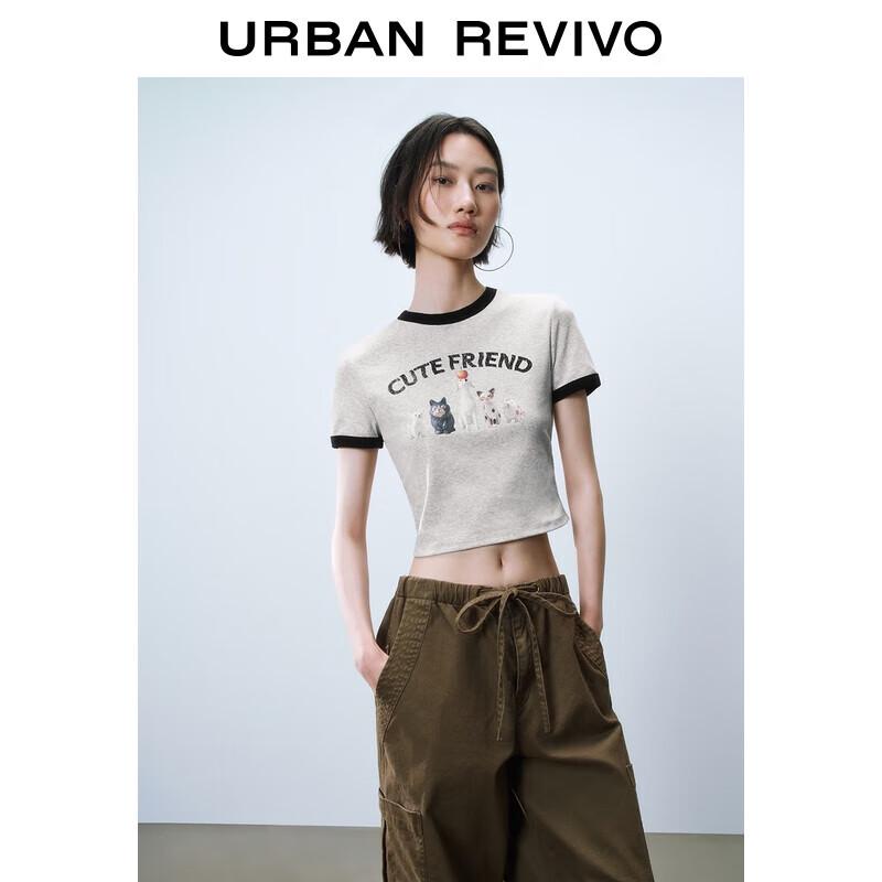 UR 2025 Women s Slim Fit Color-block Short-Sleeve T-shirt S