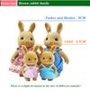 Rabbit Doll 1/12 Micro Dollhouse Reindeer Sheep Elephant Squirrel Family Kitchen Toy Miniature Furniture Set Girl Toy Gift