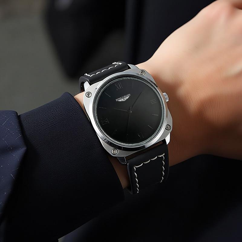 JYL Men's Watch Classic Minimalist Waterproof Leather Band