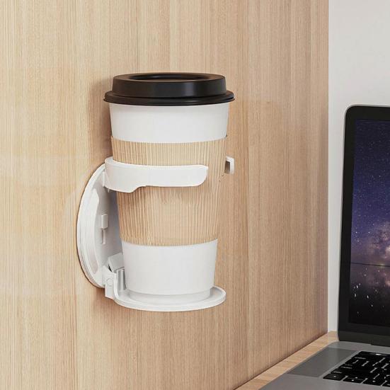 Wall Mounted Cup Holder Space Saving Organizer Foldable Design Portable Bottle Storage Rack Dormitory Cup Organizer