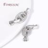18K Gold Plated Inlay Zircon Fastener Clasp Connectors Fashion Pig Snout Shape Bracelet Clasps DIY Jewelry Making Supplies