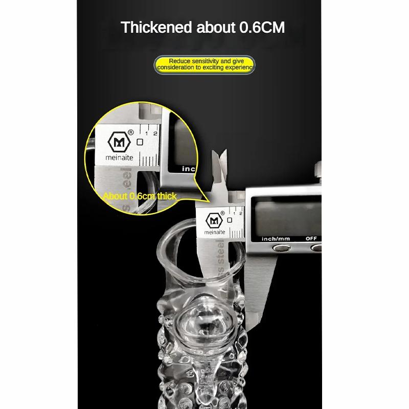 Male Extend Sleeve Penis Extender Vibrate Reusable Condoms Enhancer Sex Toys For Men Delay Ejaculation Cock Nozzle