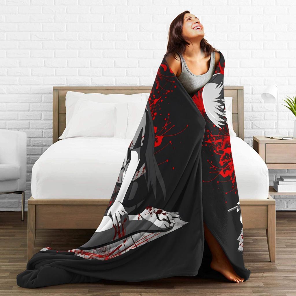 Warm BlanketChildren Decorative Mirai Nikki Gasai Yuno Throw Blanket  Flannel Bedspread For Bedroom Funny Sofa Bed Cover