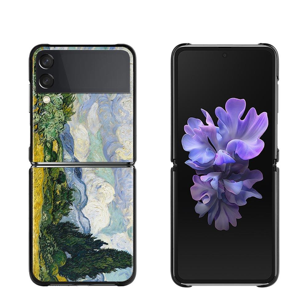 Zflip4 Phone Case For Samsung Galaxy Z Flip3 5G Cases for Samsung Z Flip 3 Zflip Coque Hard Shell Fundas Van Gogh Starry Sky Art