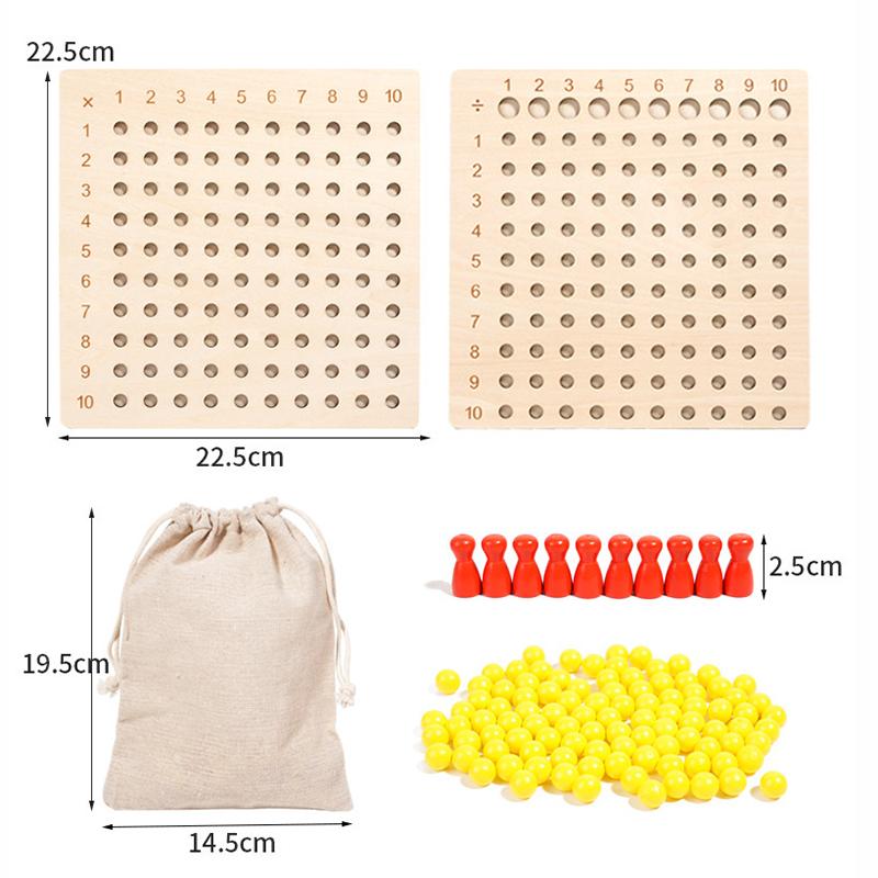 Montessori 99 çarpım tablosu Matematik Öğretim Araçları Çarpma ve Bölme Tablosu Erken Eğitim Çocuk Yapboz Oyuncakları