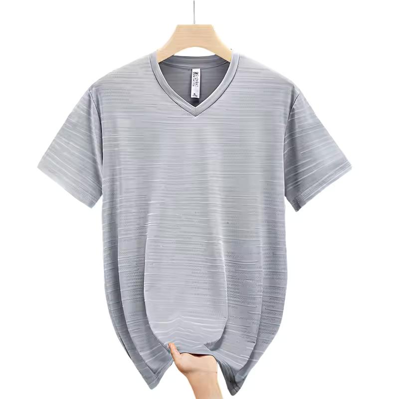 Мужская футболка большого размера 10xl с V-образным вырезом, свободного кроя, 9xl 8xl, из спандекса, летняя, приталенная, спортивная, быстросохнущая, с коротким рукавом, топ, футболка 9XL