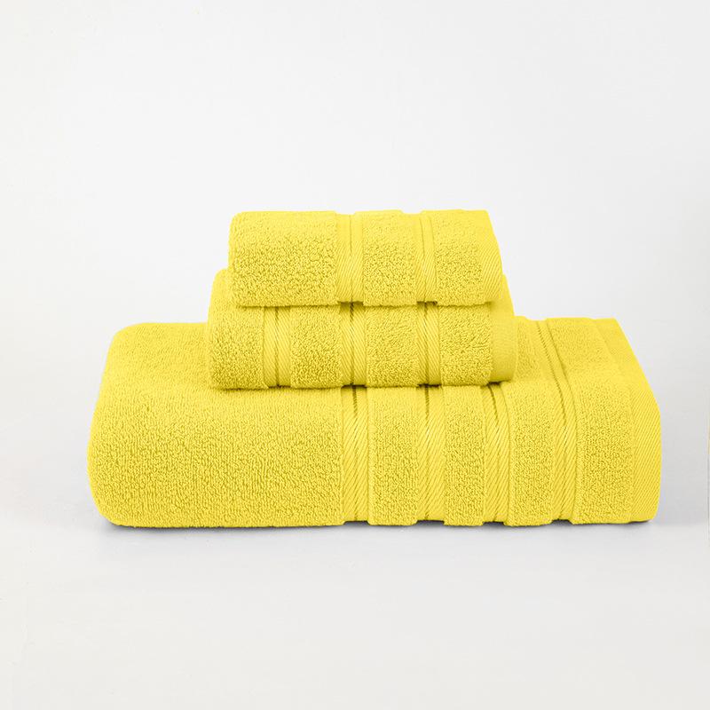 Plain Cotton Three-piece Towel, Household Towel Square Towel Can Be Embroidered