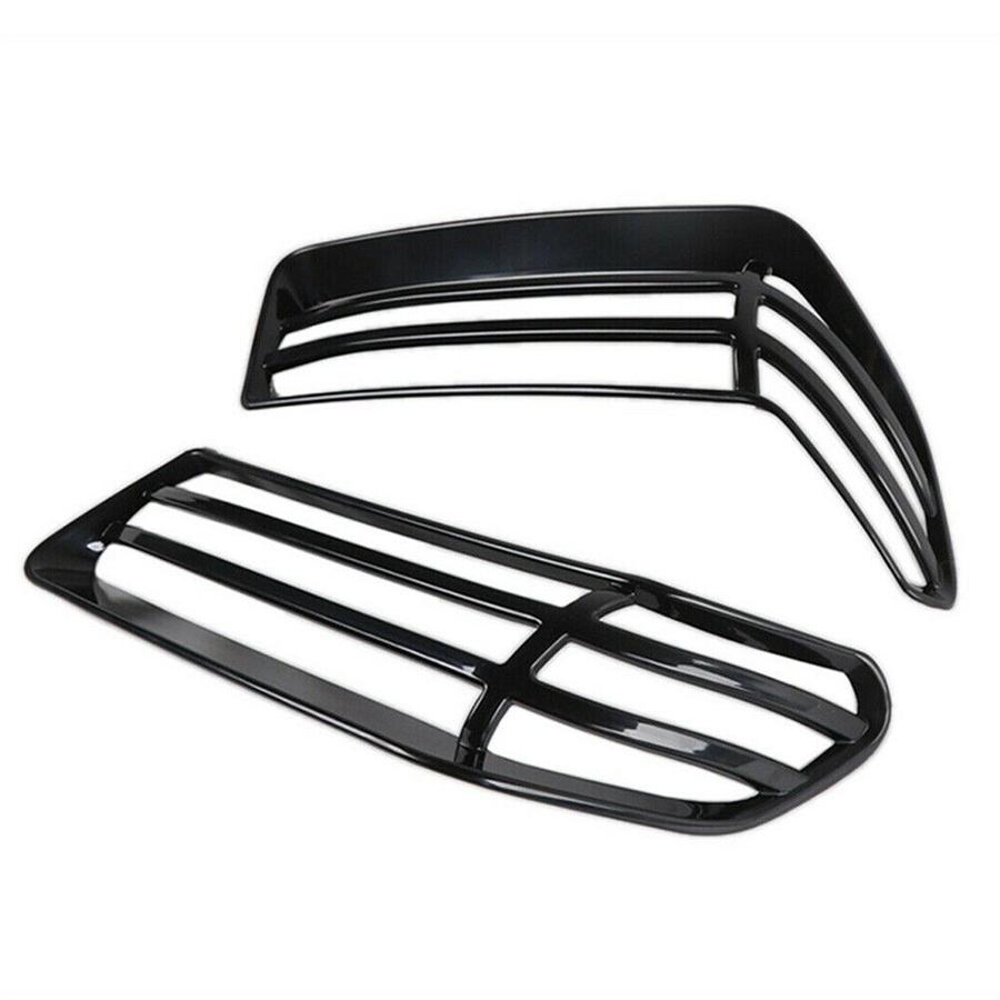 Glossy Black Front Wheel Eyebrow Light Decor Cover For 18-22 Jeep Wrangler JL JT