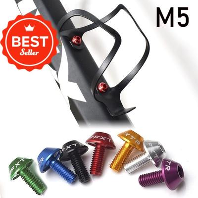 2pcs Bicycle Water Bottle Cage Bolts Bike Water Bottle Holder Screws Aluminum Alloy Screws MTB Road M5 Accessories Repair Tool
