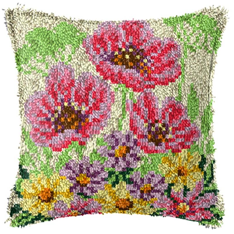 

Наборы для ковров с крючком-защелкой серии «Цветы/Растения» Подушки Смирна Пакет Ковер Вышивка Крючок-защелка Набор Подушка для вышивания крестом Knooppakket
