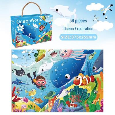 Ocean Exploration Cartoon Jigsaw Puzzle for Ages 3-6 | Educational Toy & Gift for Kids