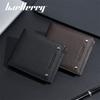 Baellerry Vintage Design Short Wallets for Men Fashion Genuine Leather ID Card Holder Purse