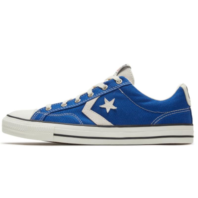 

Converse Звездный игрок Ретро Повседневные Нескользящие Легкие Низкие Кеды Унисекс Сине-белые 36