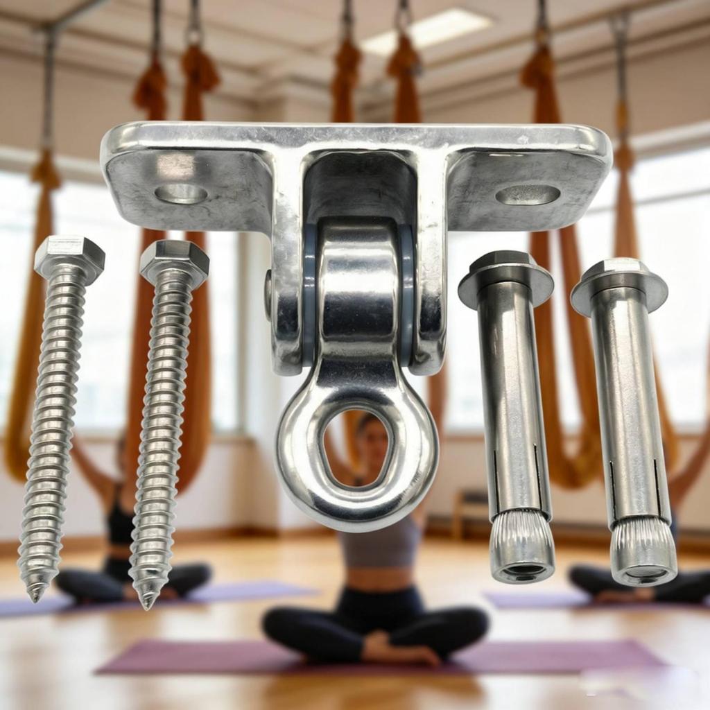 Swing Hanger Bracket Silver Turnable Overhead Mount Polished Mounting
