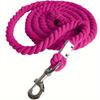 Baisher 118-Inch Heavy-Duty Cotton Lead Rope for Horses - Soft, Non-Electric, Triple-Strand Braided with Alloy Hook - Perfect fo