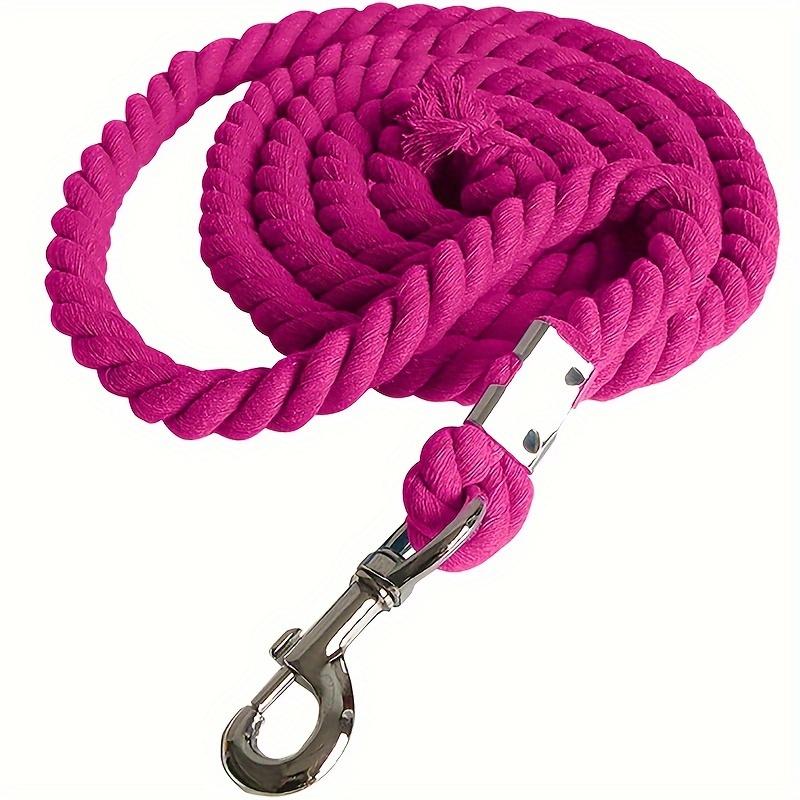 Baisher 118-Inch Heavy-Duty Cotton Lead Rope for Horses - Soft, Non-Electric, Triple-Strand Braided with Alloy Hook - Perfect fo