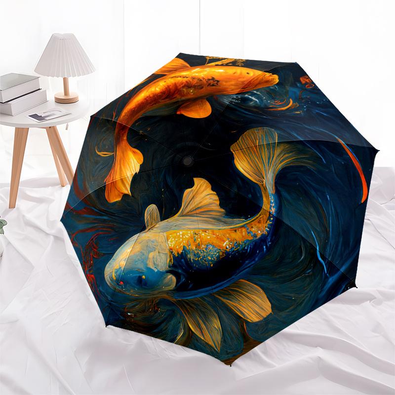 Yin Yang Koi Fisch Wandkunst: Harmonie im Heimdekor Regenschirm, Weihnachtsgeschenk Y397