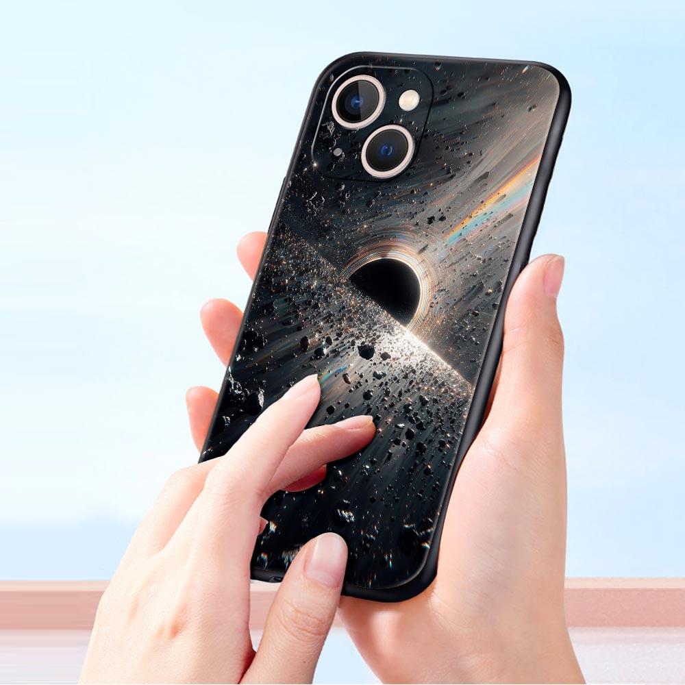 Universe Starry Sky Moon Phone Case Cover for iPhone 17 16 15 14 13 12 11 Pro Max 17 Air Plus Shockproof Soft TPU Shell Fundas