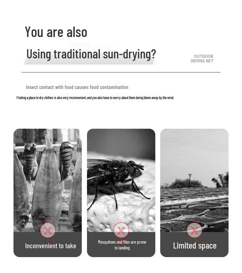 Multifunctional Outdoor Folding Drying Net with Stand – Insect-Proof for Camping, Clothes, Fruits, Vegetables, and Fish.