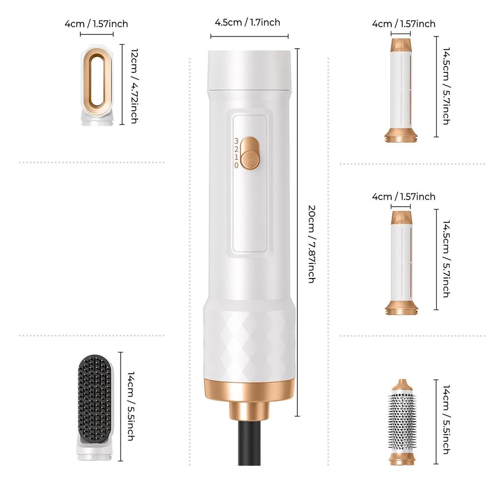 New Multi-Functional Brushless Hot Air Comb: Ionic Styler & Hair Dryer with Automatic Suction