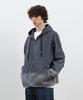 Ryul+Wai Denim Tuck Hood Jumper Gray