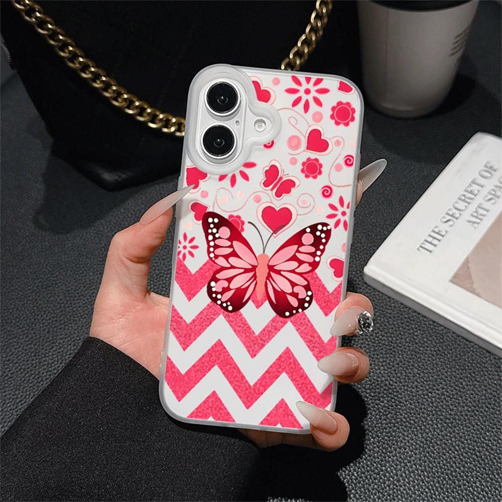 Butterfly Colorful Transparent Phone Case For iPhone 17 16 15 14 13 12 Pro Max Mini 11 XR SE XS 8 7 Plus Air Cover