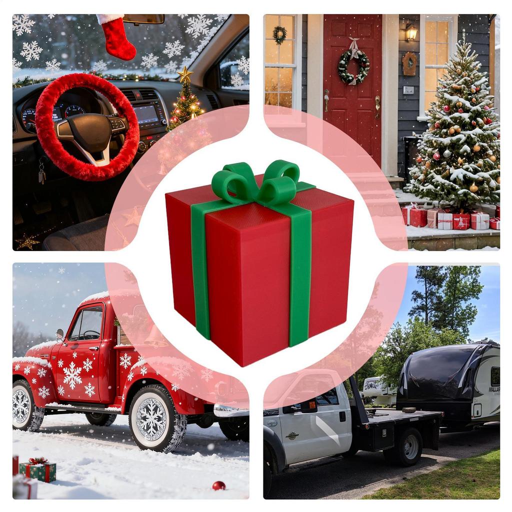 Towing Hitch Covers Christmas Box Tow Receiver Tube Plug Cap Cute Exterior Accessories For Automotive Vehicles RV Boat Trucks