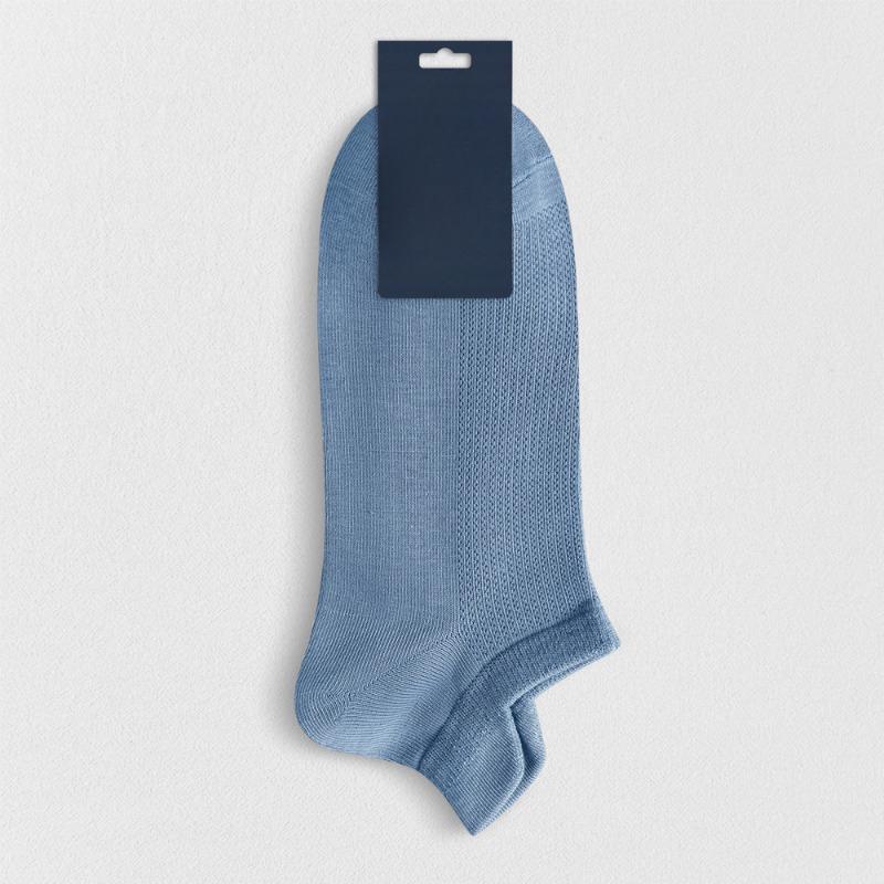 Men's Spring and Summer Cotton Net Eye Shallow Solid Color Short Tube Socks