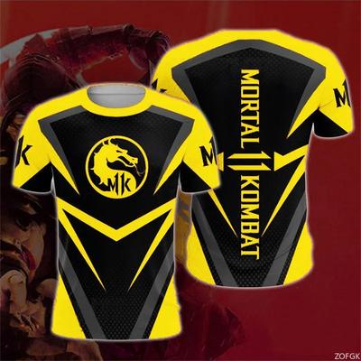 Klasikinis žaidimas Mortal Kombat Elementų raštas 3D skaitmeninės spaudos marškinėliai Viršutinė dalis Cosplay Anime Lenktynių kostiumas