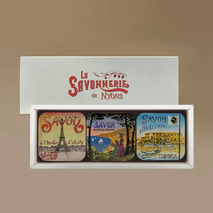 [Gift Recommendation] French Natural Cleansing Soap Tin Case 3-Piece Sleeve Set 1 SET (30521/30580/30579)