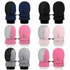 Anti‑Lost Clip Snow Mittens Fleece Lined Ski Mittens Cuff Elastic Winter Gloves
