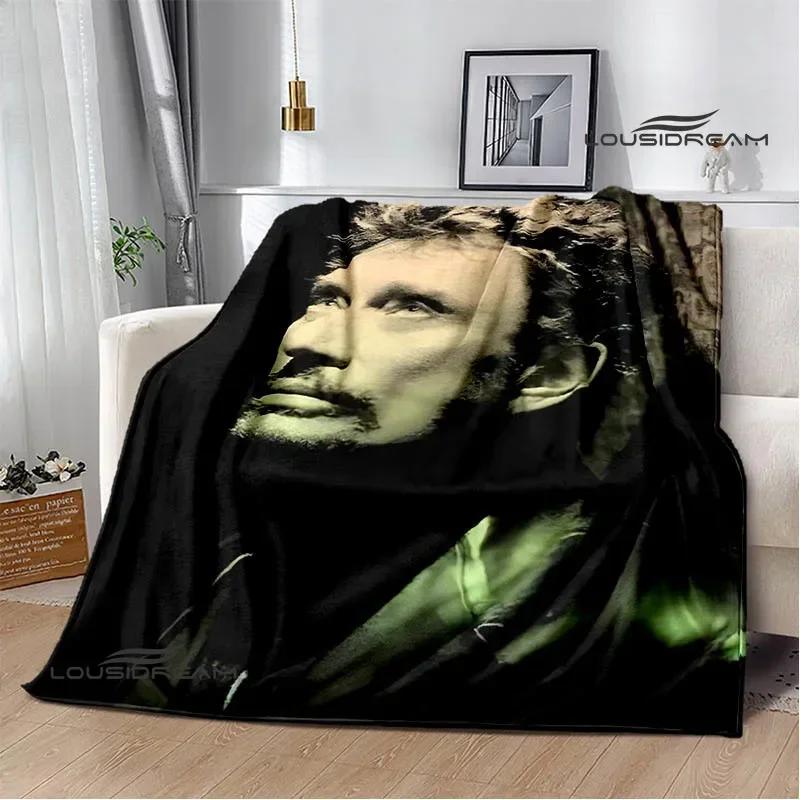 French Rock Star Johnny Hallyday Blanket Flannel Blanket Home Travel Blanket Fashion Warm Blanket Bed Linings Birthday Gift