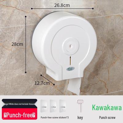 Drill-Free Wall-Mounted Large Roll Bathroom Tissue Dispenser