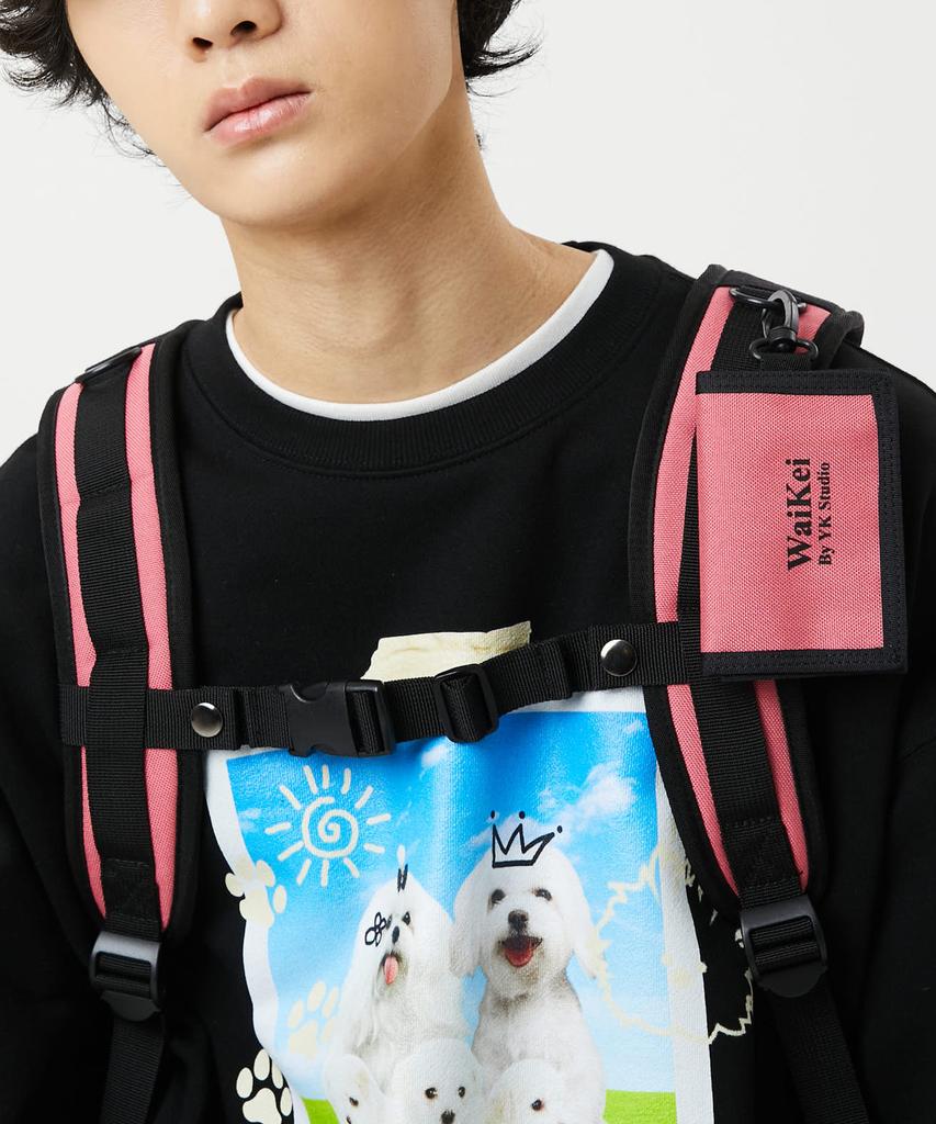 Waikei Reflective String Backpack Pink