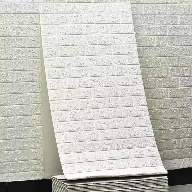 3D Do-It-Yourself Foam Wall Living Room Bedroom Kitchen Bathroom Wall Decals 77Cm*70Cm Water-Repellent Wall Cover Self Adhesive Home Ornament