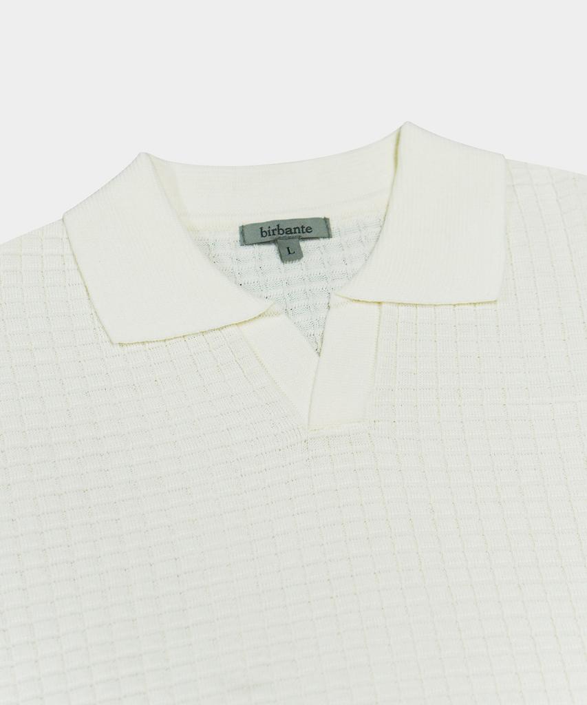 BIRBANTE Summer Washable Collared Knit - Ivory