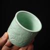 Celadon relief master cup Kung fu tea cup drinking tea cup household simple single cup