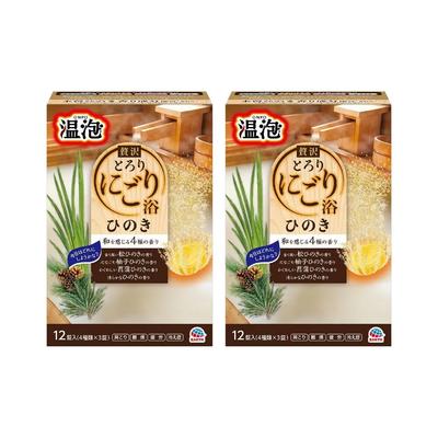 As Onpo Hinoki Bath Salts 12 Tablets, 2 Boxes, Carbonated Bath Salts