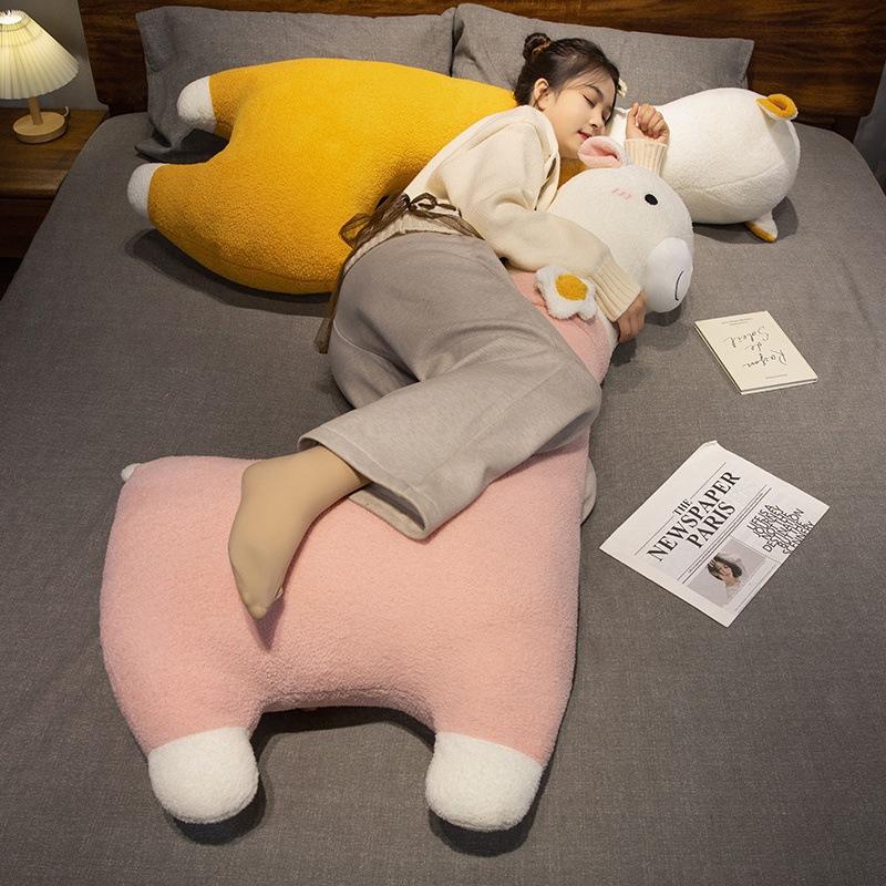 Large *** Alpaca Plush Toy Doll Cute Simulation Alpaca Long Pillow Girl Leg Sleeping Doll