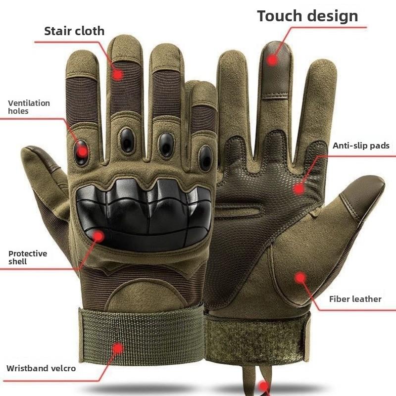 Mary Tactical Full-finger Gloves - Touchscreen Compatible, Training, Combat, Anti-slip, Cycling, Softshell
