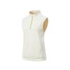Solid Color Comfortable Casual Sports Stand Collar Sleeveless Vest Women Vest Natural-White SC1249027A-WT16