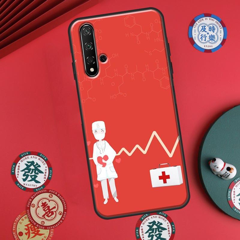 Cartoon Medicine Doctor Nurse For Huawei P20 P40 P30 Lite P60 Pro Nova 12s 11i 12i 10 9 SE 5T Y91 Y90 Y60 Y70 Y72 Y61 Case