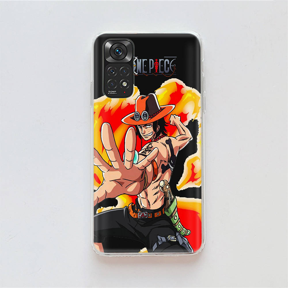 DT35 One Piece Ace Hülle für Samsung A04 A14 A23 A34 A54 M23 M33 M52 M53 Realme 10 9 C30S C35 C55 VIVO Y02S Y21 Y33S Y51 X80 Pro Klare Hülle