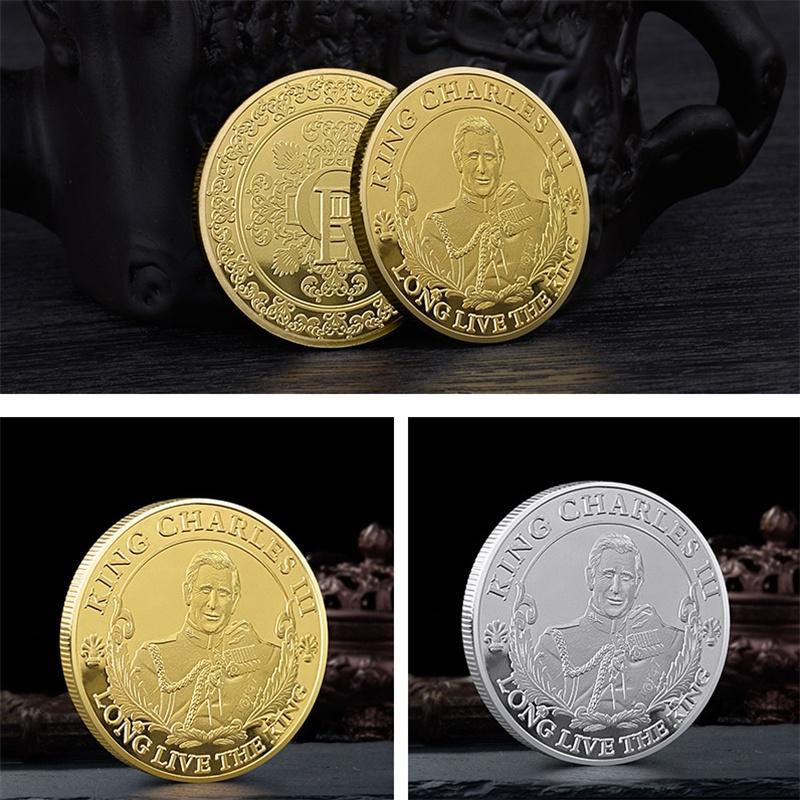 King Charles Lll Commemorative Coin Modern Minimalist Style Home Office Decor