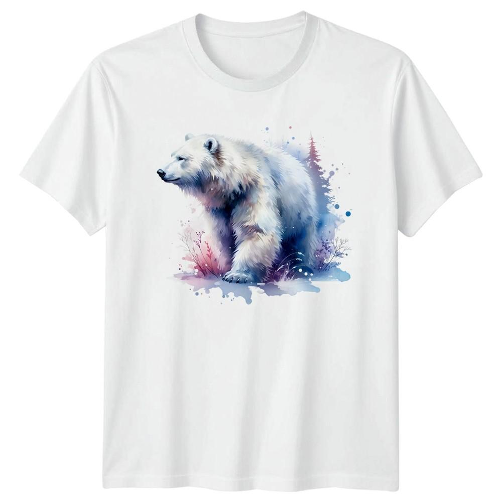 Polar Bear Arctic Wildlife Animals Mens TShirt Womens Tee Graphic Unisex Top Unisex T-Shirt XL
